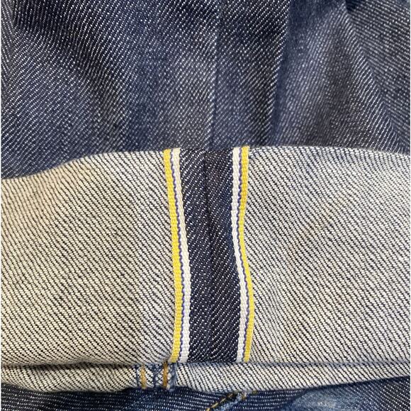 WESC Eddy Selvedge Straight Jeans Men Blue Distressed Size 30x32 - Picture 8 of 8